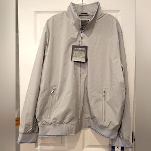 NWT WEATHERPROOF Gray superior stretch water resistant bomber light jacket XXL
